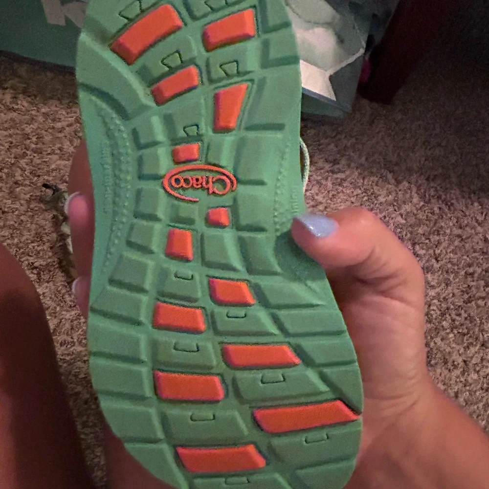 Chaco Kids Teal and Orange Strappy Sandals